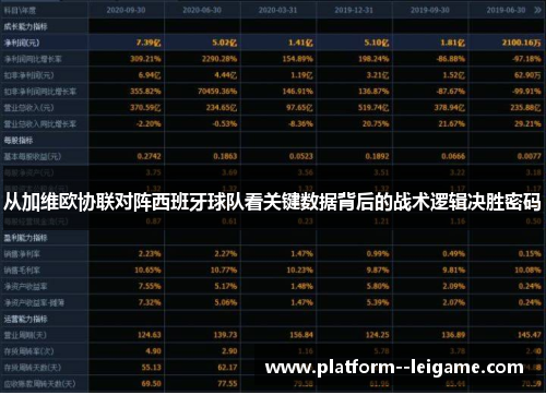 从加维欧协联对阵西班牙球队看关键数据背后的战术逻辑决胜密码
