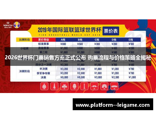 2026世界杯门票销售方案正式公布 购票流程与价格策略全揭秘